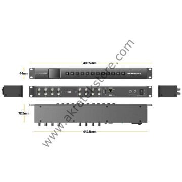 MSS0811 Compact 1RU 3G-SDI 8x8 Matrix Switcher