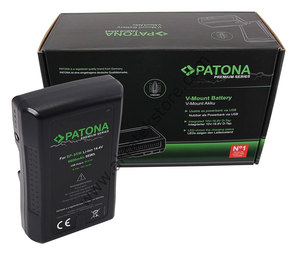 1265 Premium 95Wh 6600mAh V-Mount Kamera Bataryası