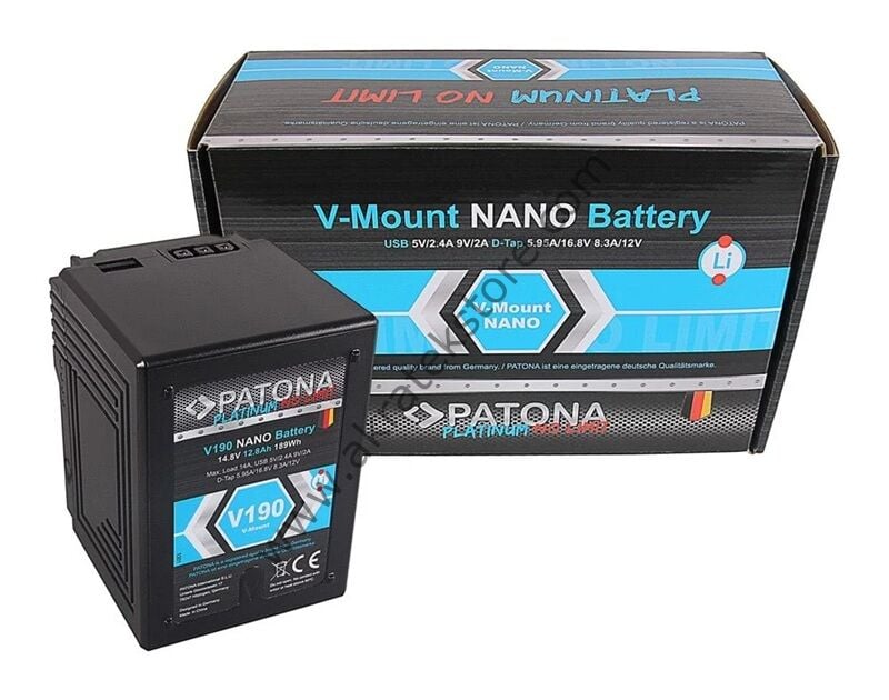 1301 Platinum NANO V190 V-Mount 189Wh Kamera Bataryası